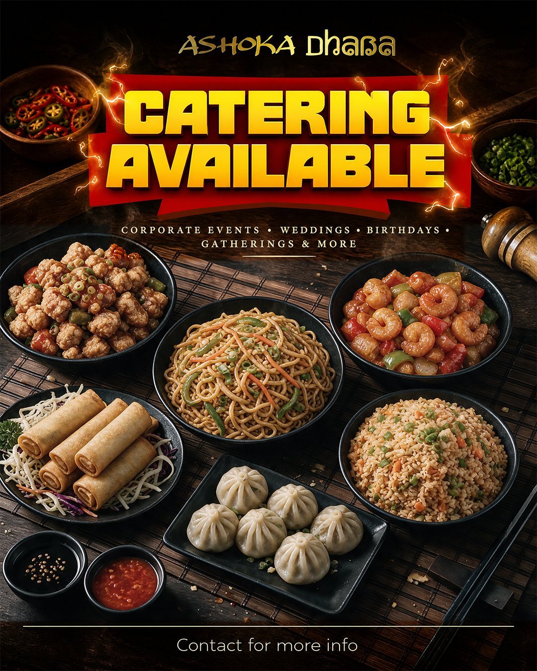 Catering, delivery and locations, Restaurant social campaign by AESA