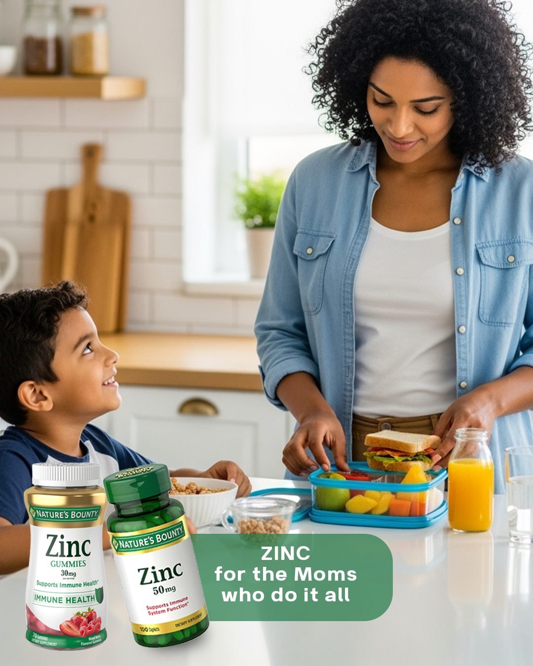Zinc for Moms, Product ad by AESA