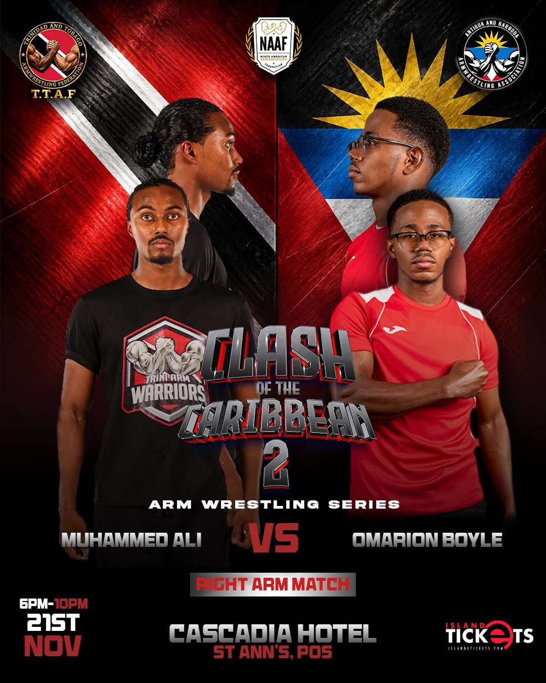 Clash of the Caribbean 2, Matchup flyer series by AESA