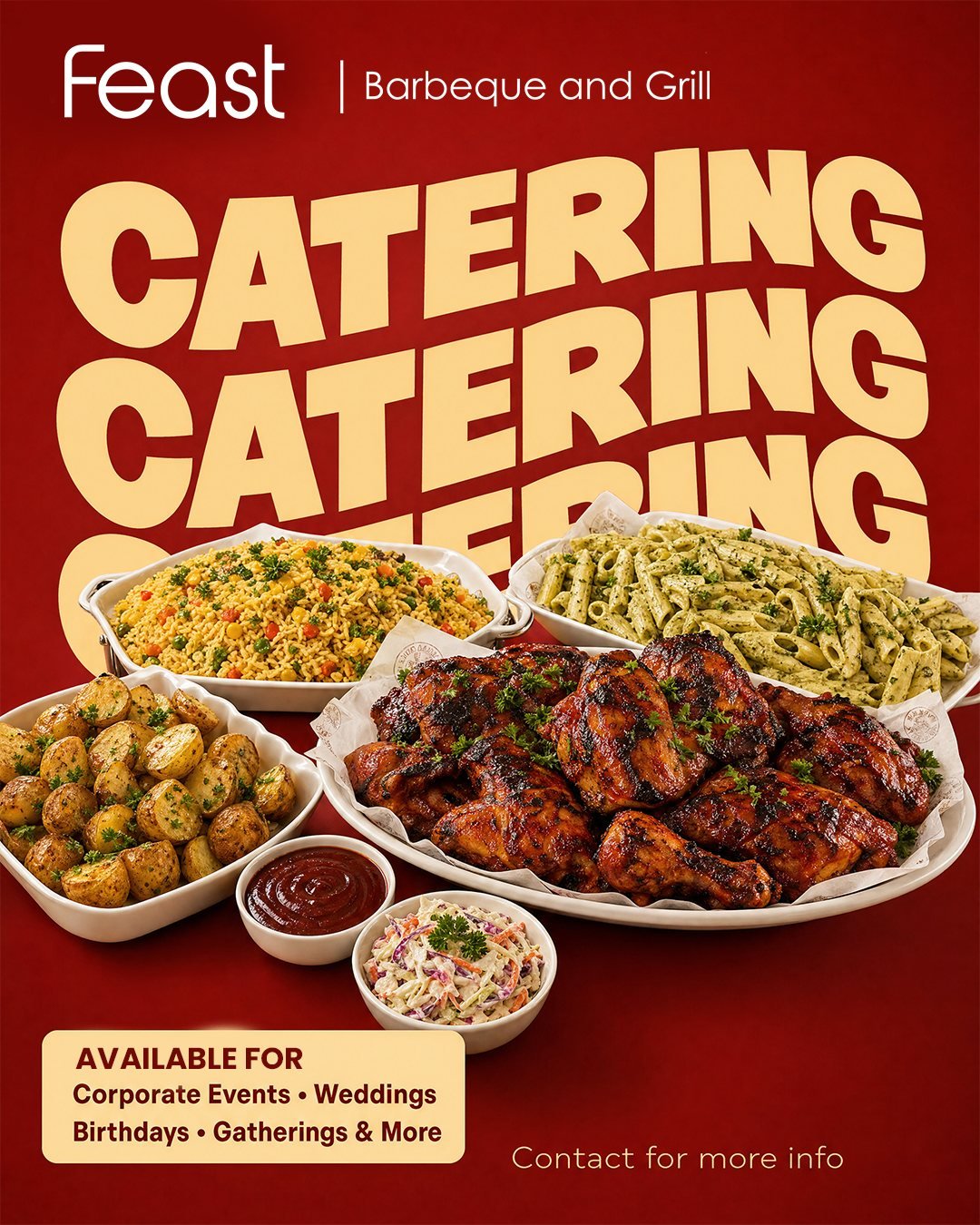 Catering, delivery and locations, Restaurant social campaign by AESA